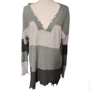 Simply southern colorblock knit sweater‎